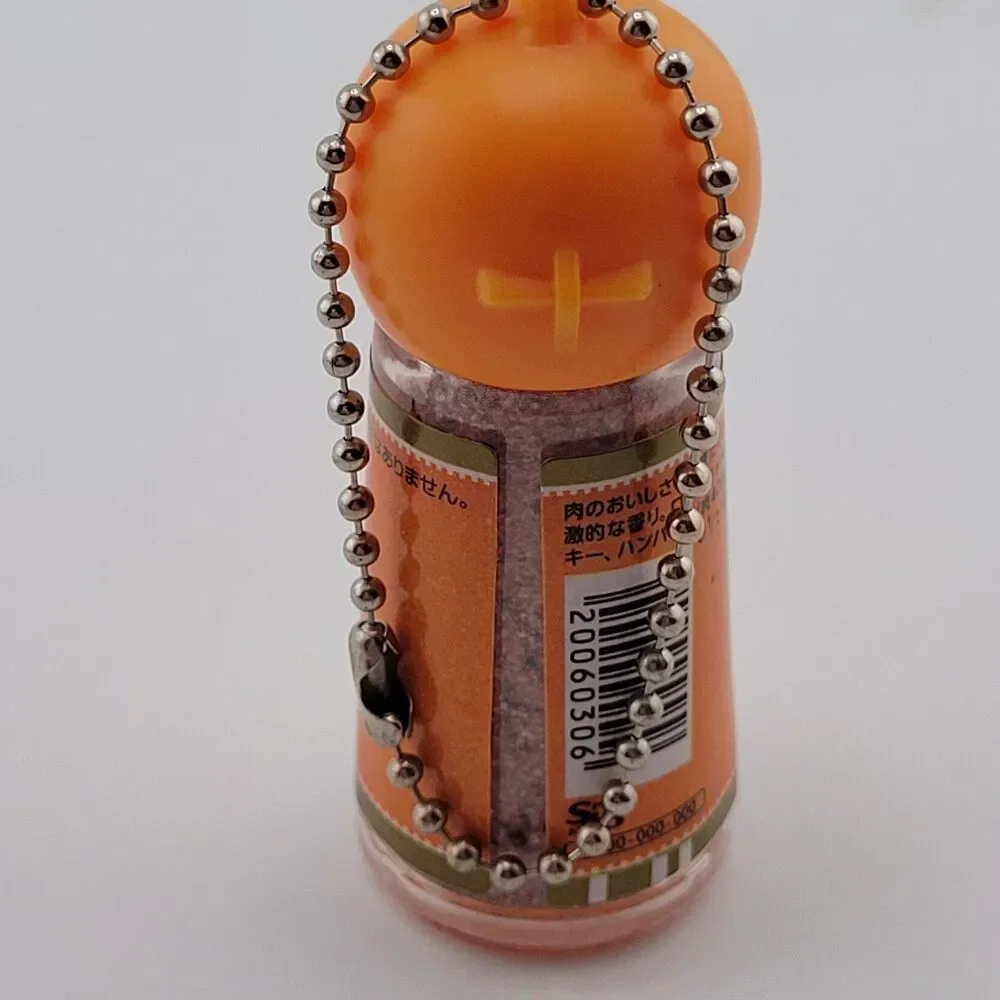 Nutmeg - S&B Spice & Herb Orange Miniature Bottle Keychain